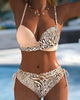 Sexy Colour-Block Leopard Print Bikini