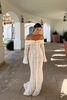 Viraya - Crochet Lace Maxi Dress