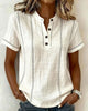Casual Fashion T-Shirt with Button V-Neck
