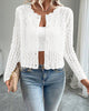 Casual Buttoned Knit Cardigan with Crew Neck