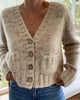 Casual Buttoned Cardigan with V-Neck