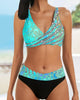 Colourful Bikini with Wrap-Front Bra Top