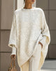 Asymmetric Long-Sleeve Sequin Sweater