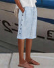 Casual Striped Shorts with Pocket