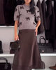 Crew-Neck Sweater with Bow Detail