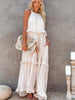 Ilona | Halterneck Dress With Ruffles and Pockets