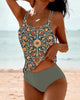 Double-Strap Printed Tankini