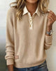 Patchwork-Style Lapel Sweater
