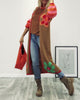 Long Casual Cardigan with Floral Print