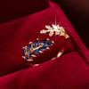 Vivid Sapphire Gold Ring