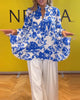 Long-Sleeve Blouse with Fresh Print