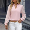 Ilanda | Elegant Chiffon Top with V-Neckline
