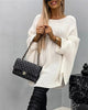 Elegant Cape-Style Knit Sweater for Women