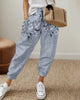 Casual Printed Jeans with Pockets