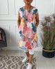 Long Casual Colourful Floral Print Top
