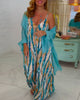 Printed Strappy Jumpsuit and Cover-Up Set