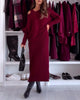 Trendy Sweater & Strappy Skirt Set