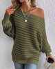 Casual Solid Colour Ribbed Sweater