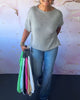 Relaxed Solid Colour Crew Neck Sweater