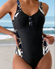 Casual Printed One-Piece Swimsuit