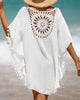Fringe-Trim Beach Cover-Up