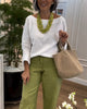 Simple Round Neck Long-Sleeve Solid Colour Top