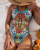 Floral Print Beach Swim Romper