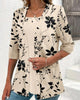 Elegant Faux Two-Piece T-Shirt with Floral Print