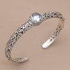 Vintage Silver Open Zirconia Bracelet
