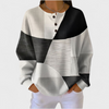 Ella - Black & White Colour-Block Sweater