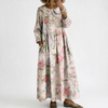 Margot | Floral-Collar Denim Dress