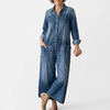 Anaïs | Vintage Button-Front Denim Jumpsuit
