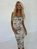 Talira | Bodycon dress with floral lace trim