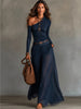 Monika – Navy Slimming Tulle Set