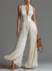 Abigail - Pleated Wide-Leg Chiffon Jumpsuit