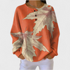Manon - Orange Autumn Leaf Print Sweater