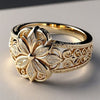 Exotic Floral Zirconia Ring