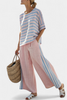 Virella | Elegant Pink-Blue Linen Blouse & Soft Pants