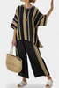 Calden | Oversized Striped Top & Linen Pants