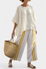 Anselor | Yellow Striped Linen Top & Pants
