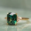 Vintage Gold Ring with Green Gemstone