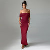 Tanirae | Off-the-shoulder pleated maxi dress
