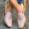 Olga - Pink leather loafers