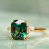 Gold Ring with Green Gemstone
