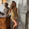 Ari | Iridescent fringe dress