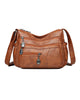 Soft Leather Multi-Pocket Shoulder Bag