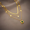 Serenna Emerald Necklace Set | Gold