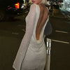 Zerynna | Backless Shimmer Mini Dress