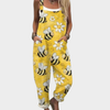 Solène | Radiant Spring Bee Print Jumpsuit