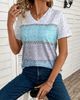 Contrast V-Neck T-Shirt